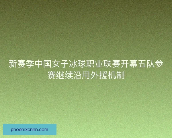 新赛季中国女子冰球职业联赛开幕五队参赛继续沿用外援机制